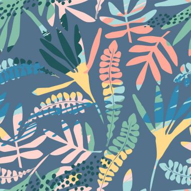 Dokular soyut çiçek seamless modeli son moda el ile çizilmiş.