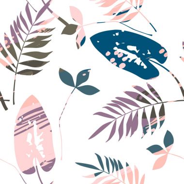 Dokular soyut çiçek seamless modeli son moda el ile çizilmiş.