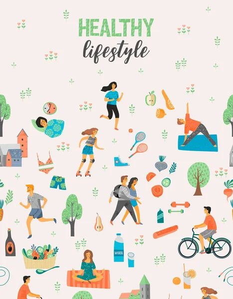 Healthy lifestyle. V — Stock Vector