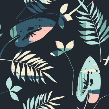 Dokular soyut çiçek seamless modeli son moda el ile çizilmiş.