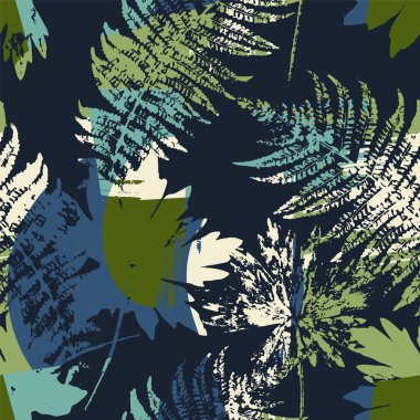 Yapraklı soyut Kusursuz Desen.