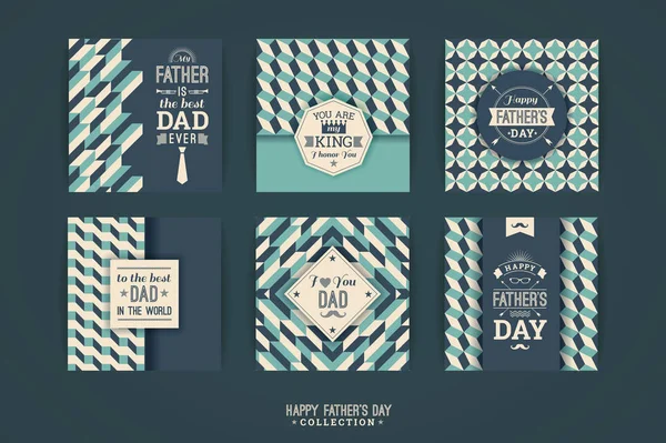 Щасливий День батька шаблони в ретро стилі . — стоковий вектор
