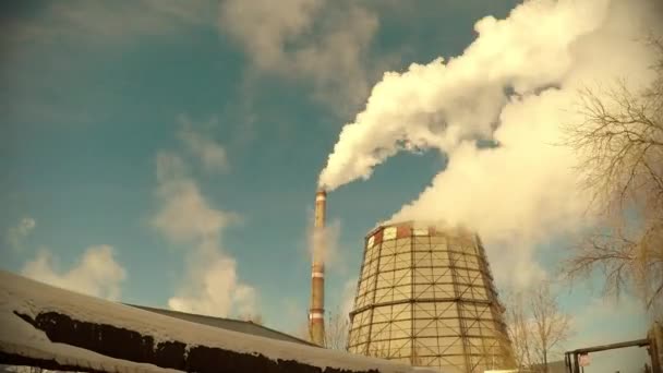 Qualità timelapse impresa industriale in Russia, inquinamento — Video Stock