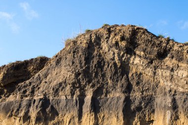 Cliff, rock rock doku, mavi gökyüzü ile