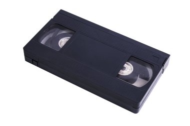 Beyaz arka plan üzerinde izole video kaset. Video kaset Vhs