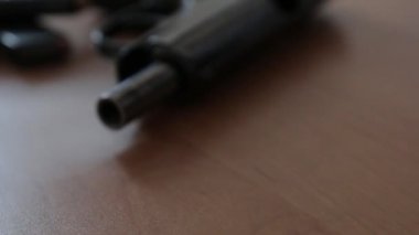 Rus 9mm tabanca Pm Makarov tabanca kılıfı, kemer ve boş tabanca sahibi tablo