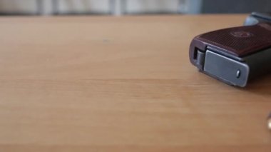 Rus 9mm tabanca Pm Makarov tabanca kılıfı, kemer ve boş tabanca sahibi tablo