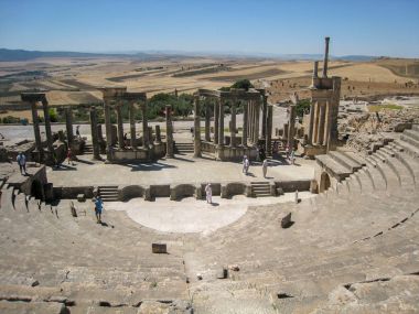 Tunus çöl antik bir yerleşim kalıntıları. Kuzey Afrika'nın kültürel miras