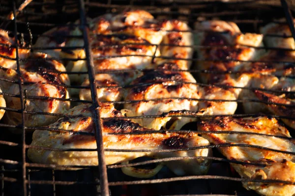 Alter Bbq Grillfleisch Vogel Wahlkampf — Stockfoto