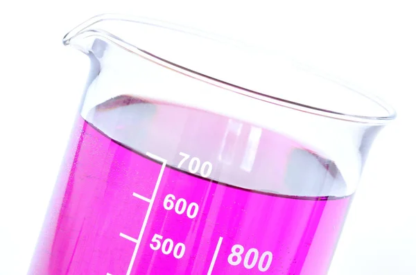 Detalhe dos recipientes químicos com permanganato de potássio — Fotografia de Stock