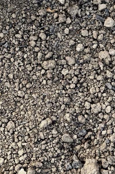 Black nourishing ground prepared for planting. Spring field preparation for sowing texture. Vertical photo. — Stock Photo, Image