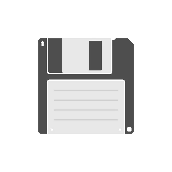 Vintage floppy disk illustration flat graphic — Stock Vector