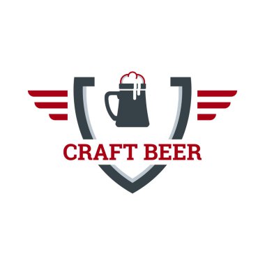 Özgün vintage retro sanat rozet logo tasarım şablonu için bira evi, bar, pub, bira şirketi, bira, Taverna, taproom, alehouse, canlandırıcı, dramshop, Restoran