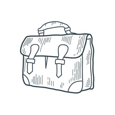 Elle çizilmiş vintage çanta. Çanta. Stil kroki. T-shirt baskı. Poster. Logosunu görmeniz gerekir. Yolculuk. Tur. Gezi. Yolculuk.