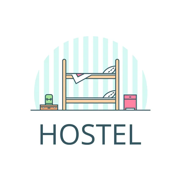 Hostel icon sign logo design. Flat illustration. Hostel concept.