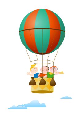 Çocuklar hava balonunda sinek