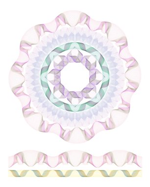 Guillochlu öğeleri kümesi