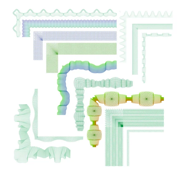 Guilloche element set — Stock vektor