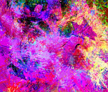 Tablo üzerinde soyut resim