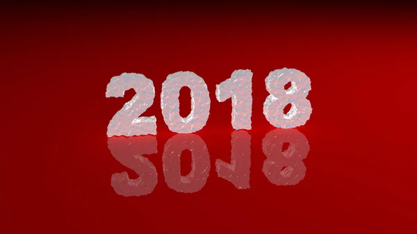 Yeni yıl Buz parlak yüzey üzerinde yapılan 2018