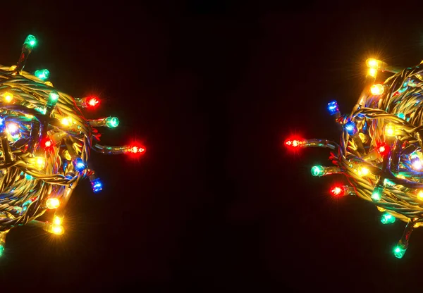 Luzes de Natal coloridas. Leds brilhantes — Fotografia de Stock