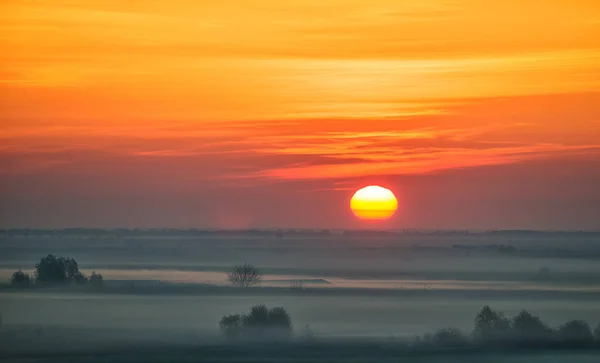 Krajina při západu slunce v Dobrogea, Rumunsko — Stock fotografie