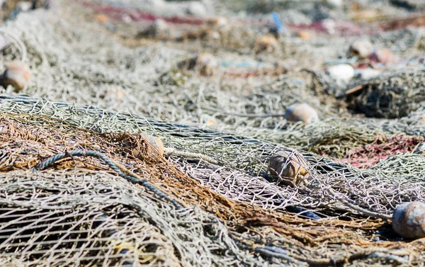 Detalles de una vieja red de pesca — Foto de Stock