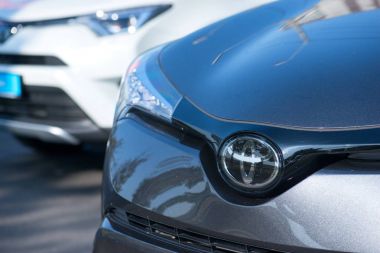 Romanya-Eylül 2 2017: 2 Eylül 2017 Toyota logosuna Romanya