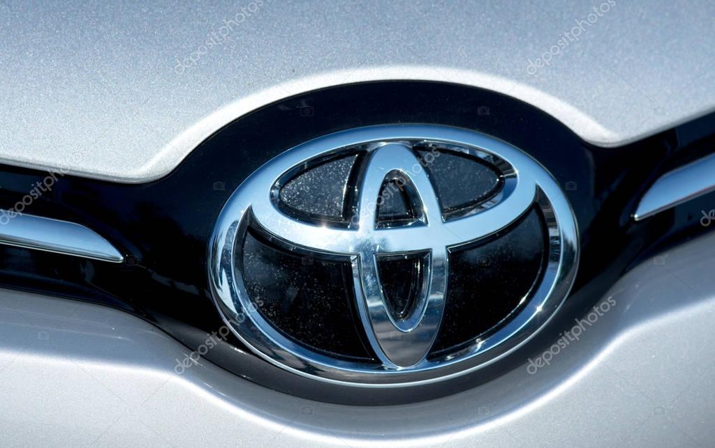 ROMANIA-SEPTEMBER 2 2017: Toyota logo on September 2 2017 in ROMANIA