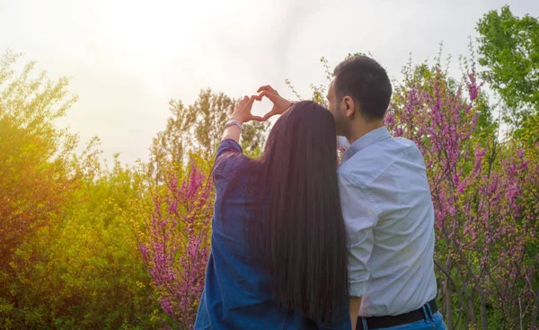 Romantiska Par Som Bra Tid Tillsammans — Stockfoto