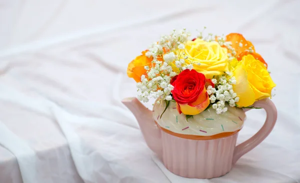 Dekorasi Pernikahan Dengan Bunga — Stok Foto