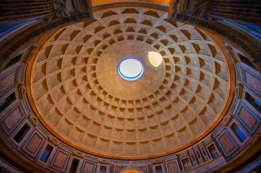 iç kısmı kubbe pantheon, rome, İtalya.