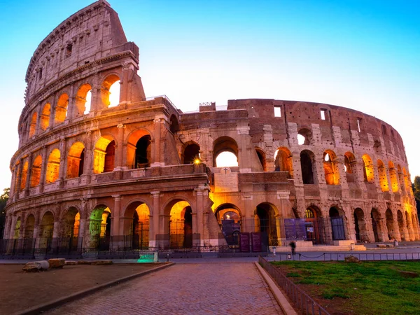 Nachtzicht Het Colosseum Rome Italië Rome Architectuur Oriëntatiepunt Rome Colosseum — Stockfoto