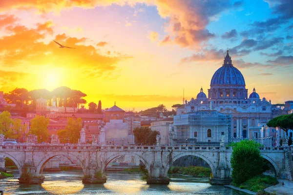 Maravillosa vista de la Catedral de San Pedro, Roma, Italia — Foto de Stock