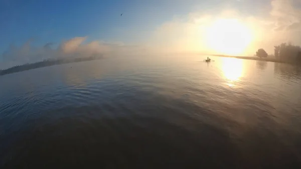 夏はドナウ川の夕日 — ストック写真