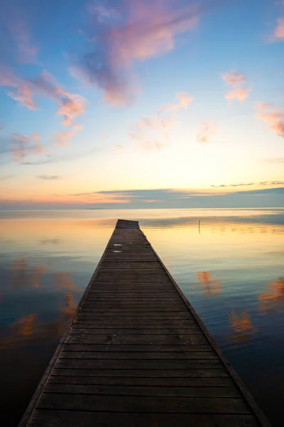 Wooden Pier Sunset — Stock Photo, Image