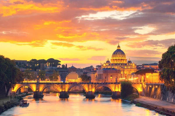 Nádherný Výhled Peter Cathedral Řím Itálie — Stock fotografie