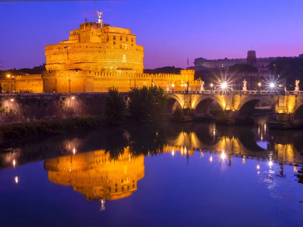 Castel Sant Angelo Mausoleo Adriano Roma Italia Construido Antigua Roma — Foto de Stock