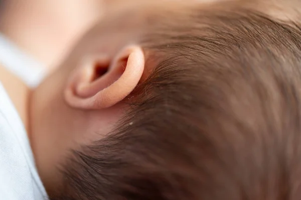 新生児の耳の閉鎖 — ストック写真