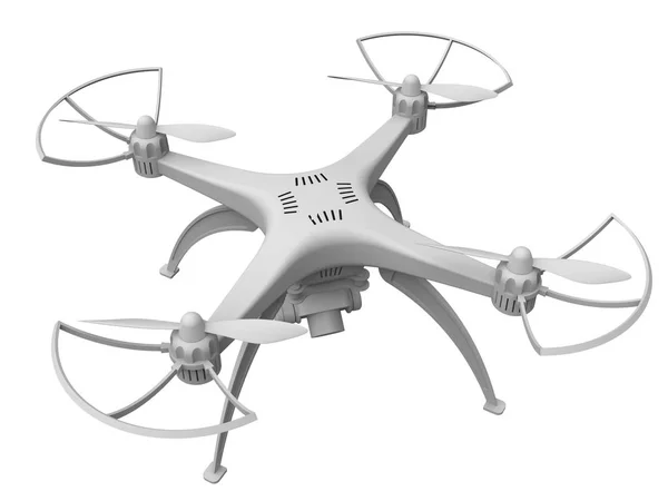 3d illustration of a drone on a white background — Stock Photo, Image