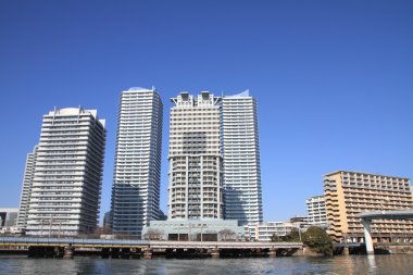 Yüksek katlı condominium Yokohama iskele alanında, Yokohama, Japonya