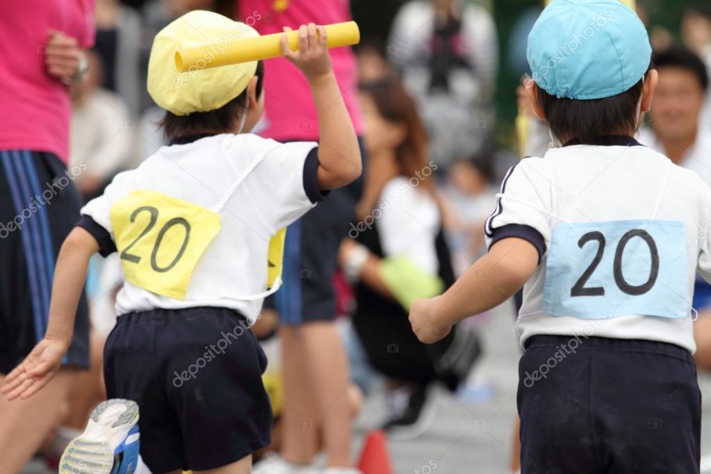 Sports festival at Japanese kindergarten