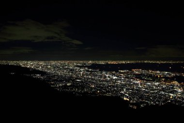 10 milyon dolar gece görünümü Kobe, Japonya