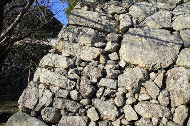 Kale duvarına Himeji Kalesi Himeji, Hyogo, Japonya