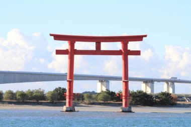 Hamamatsu, Shizuoka, Japonya gölde Hamanako kapıya yakın
