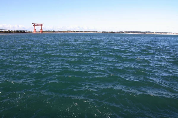 Torii gate on Hamanako lake in Hamamatsu, Shizuoka, Japan — Stock Photo, Image
