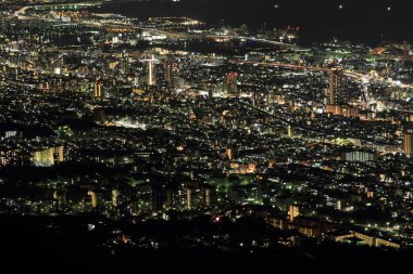 10 milyon dolar gece görünümü Kobe, Japonya