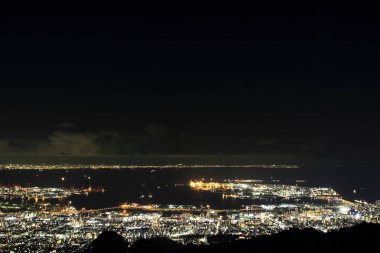 10 milyon dolar gece görünümü Kobe, Japonya