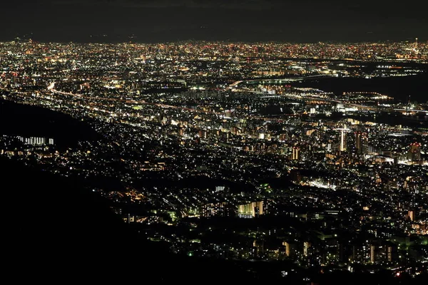 Vista nocturna de 10 millones de dólares de Kobe, Japón — Foto de Stock
