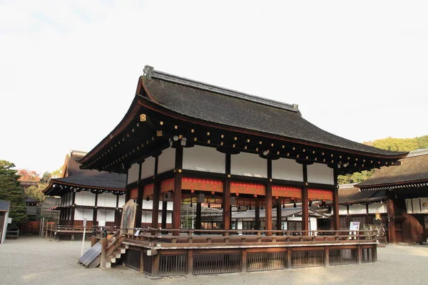 Salão de dança do santuário de Shimogamo em Kyoto, Japão — Fotografia de Stock